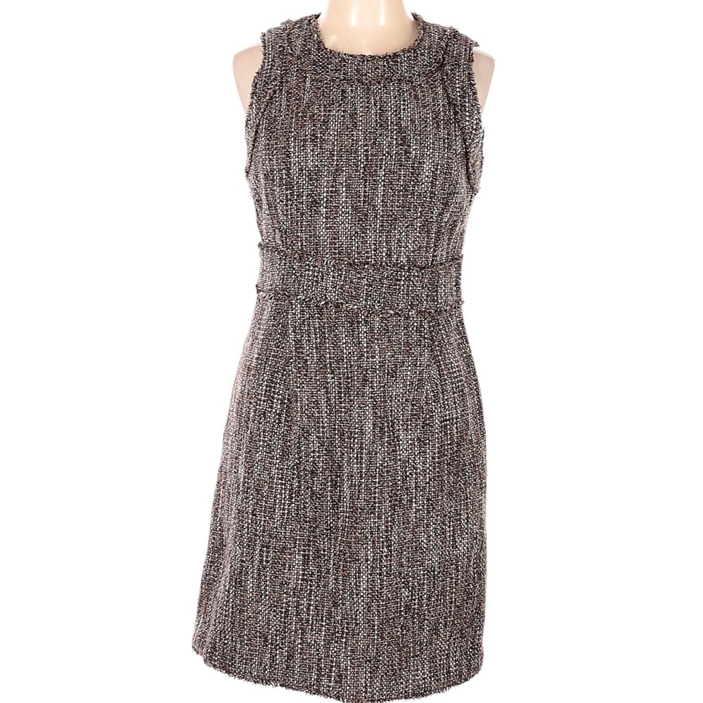 Michael Kors Dress Brown Tweed Sleeveless Lined 10